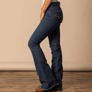 Kimes Ranch Dark Blue Flare Jeans